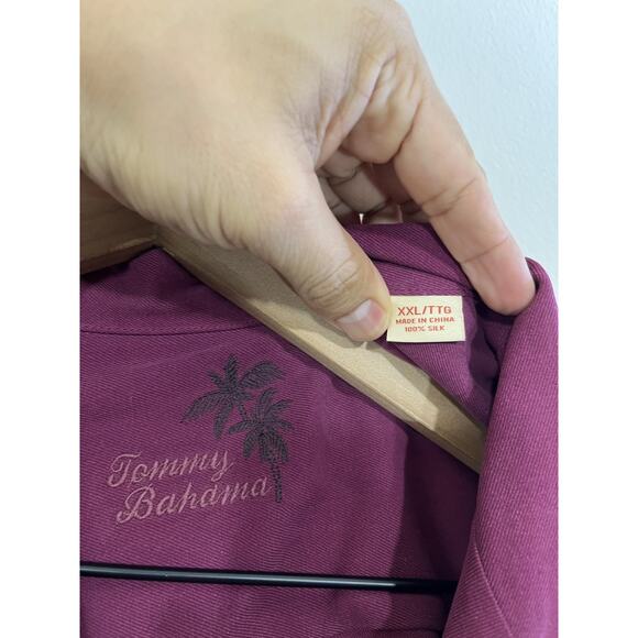 Tommy Bahama 2XL Silk Button Down Camp Shirt Retro Bowling Resort Tropical Dad - Picture 8 of 13
